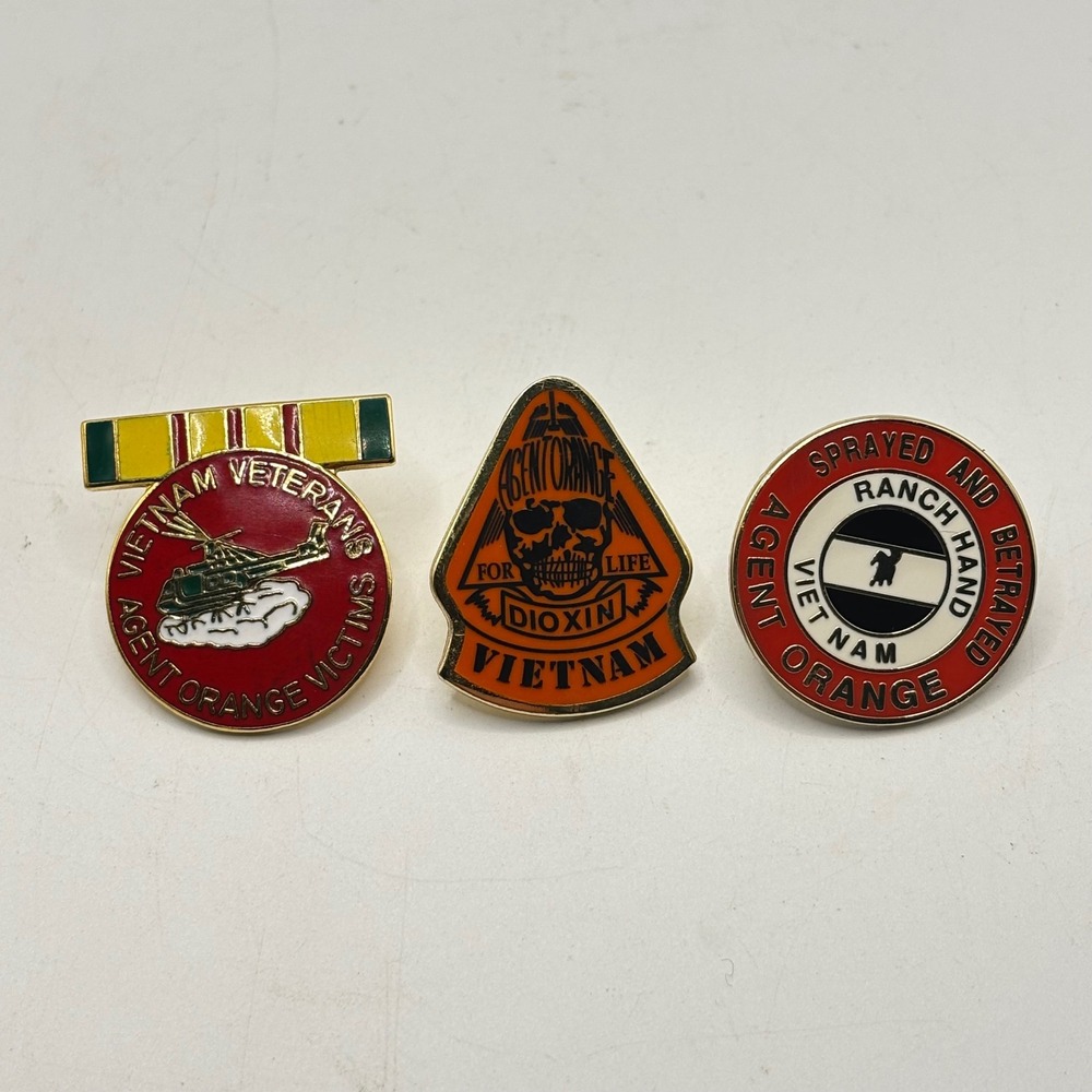 Vietnam Veterans Agent Orange Victims Pins Ranch Hand Dioxin Military Lot Enamel